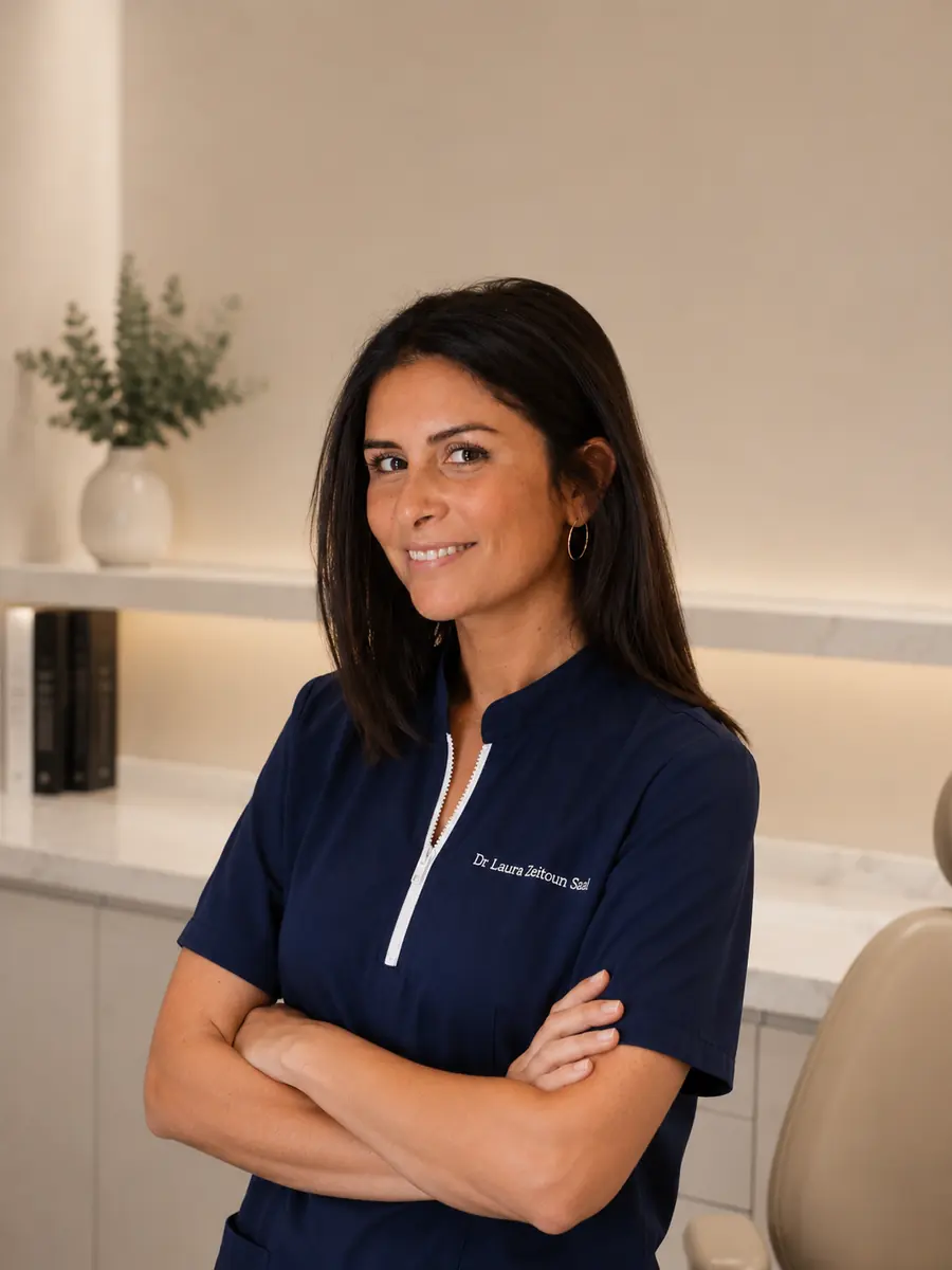 Portrait of Dr Laura Zeitoun Saal, dental surgeon in Paris 8